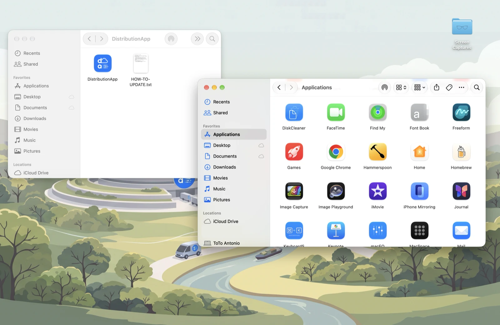 Dragging DistributionApp into Applications